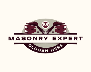 Masonry Trowel Bricklaying logo design