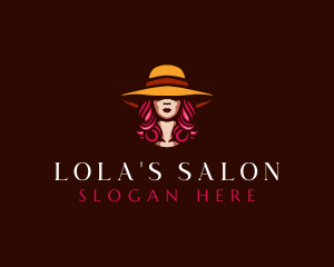 Woman Hat Salon logo design