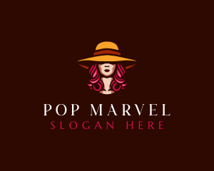 Woman Hat Salon logo design