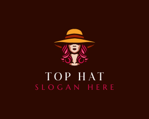 Woman Hat Salon logo design