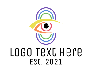 Multicolor Eye Surveillance logo design