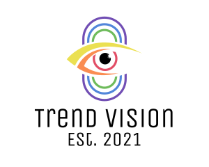 Multicolor Eye Surveillance logo design