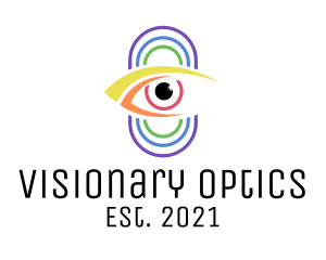 Multicolor Eye Surveillance logo design