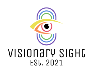 Multicolor Eye Surveillance logo design