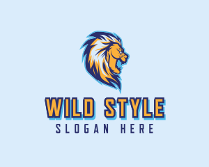 Wild Lion Animal logo design