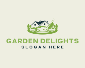 Lawn House Gardening  logo design