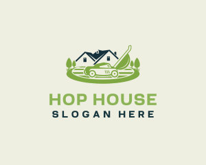 Lawn House Gardening  logo design