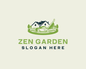 Lawn House Gardening  logo design