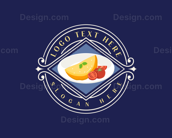 Omelette Breakfast Plate Logo