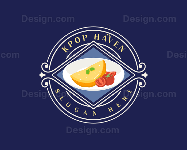 Omelette Breakfast Plate Logo