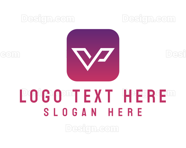 Letter V App Logo