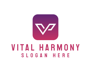 Letter V App logo design