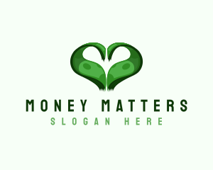 Heart Dollar Bill logo design