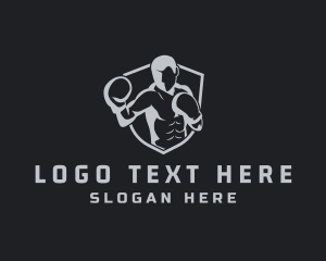 Boxing Gym Trainer Logo