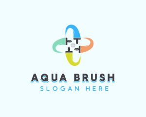 Paintbrush Refurbish Paint logo design