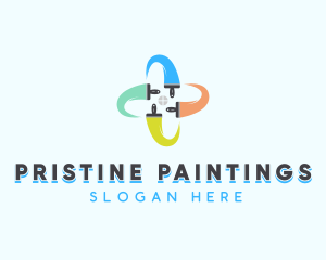 Paintbrush Refurbish Paint logo design