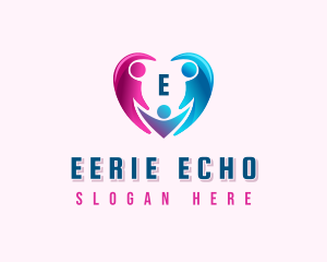 Family Heart Embrace logo design