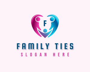 Family Heart Embrace logo design