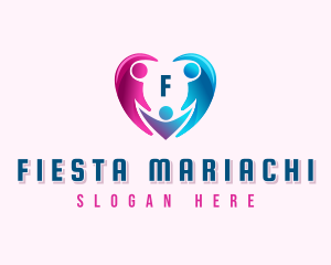 Family Heart Embrace logo design