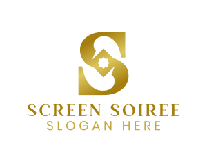 Gradient Gold S logo design