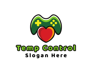 Heart Gaming Controller logo design