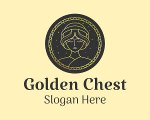 Golden Astral Woman logo design