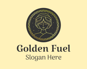 Golden Astral Woman logo design