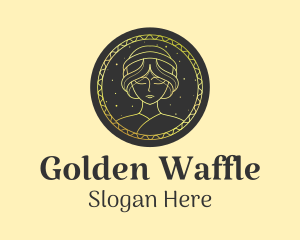 Golden Astral Woman logo design