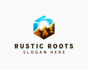 Nature Mountain Camping logo design