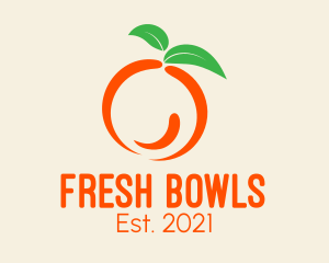 Healthy Orange Fruit  logo design