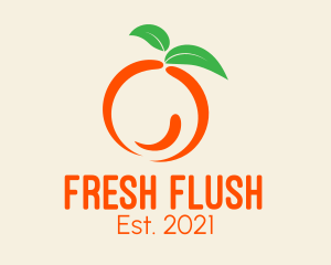 Healthy Orange Fruit  logo design