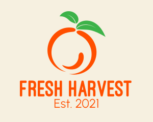 Healthy Orange Fruit  logo design