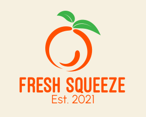 Healthy Orange Fruit  logo design