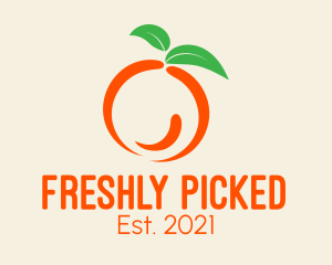 Healthy Orange Fruit  logo design