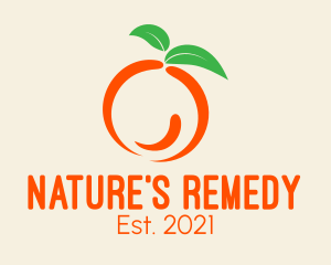 Healthy Orange Fruit  logo design