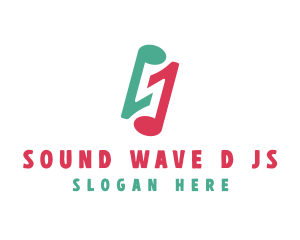 Music Letter S logo design