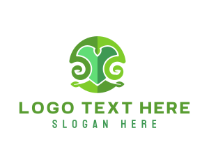 Green Natural Letter Y logo design