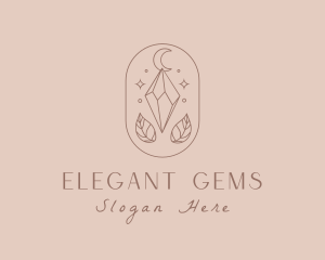 Elegant Crystal Moon logo design