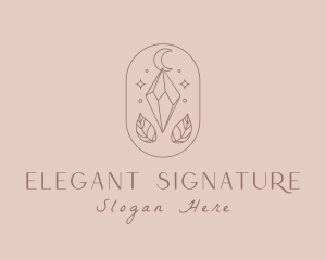 Elegant Crystal Moon logo design