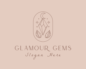 Elegant Crystal Moon logo design