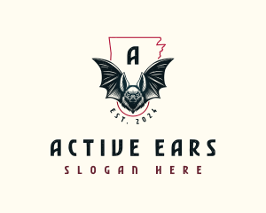 Arkansas Nature Bat logo design