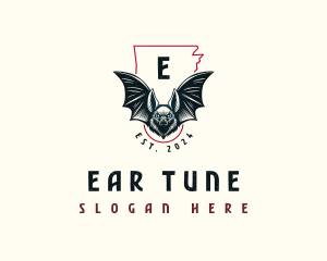 Arkansas Nature Bat logo design