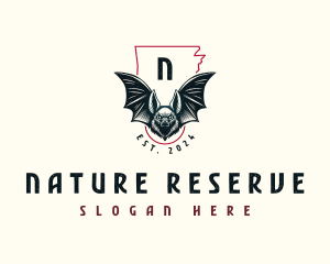 Arkansas Nature Bat logo design