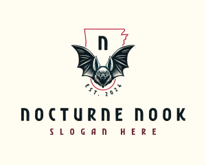 Arkansas Nature Bat logo design