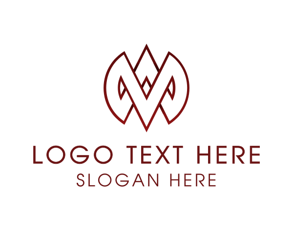 Letter Wm logo example 3