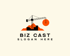 Industrial Construction Crane Logo