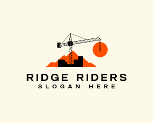 Industrial Construction Crane logo design