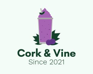 Fresh Grape Smoothie  logo design