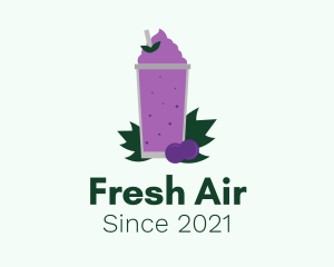 Fresh Grape Smoothie  logo design