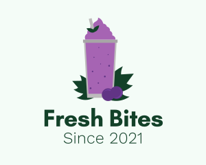 Fresh Grape Smoothie  logo design